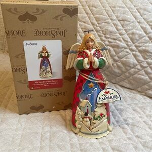 NWT Jim Shore Homewood Creek Christmas Angel Winter Home Scene Figurine